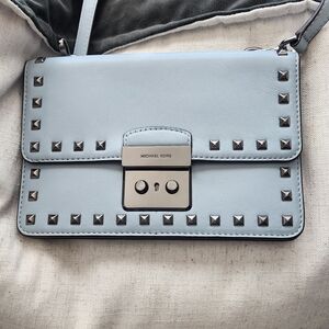 Michael Kors Blue Studded Crossbody Bag